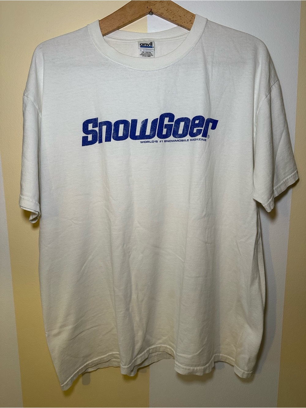 Vintage 90s SnowGoer Magazine T Shirt Mens XL White Snowmobile Double Stitch Tee